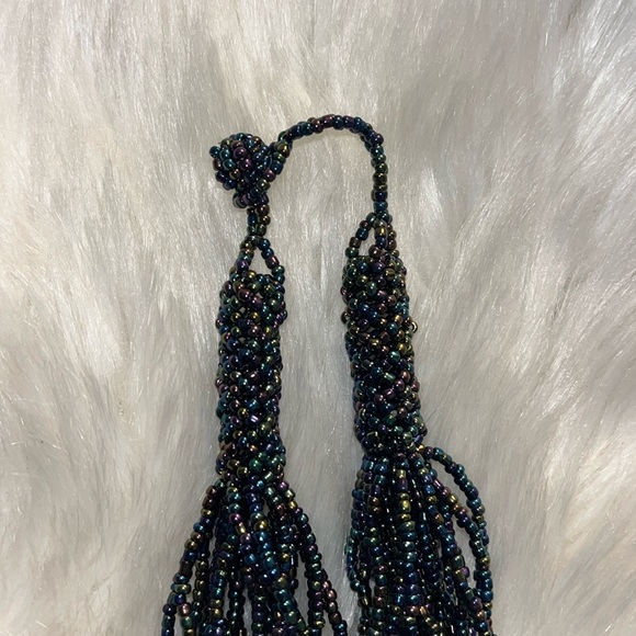 Beautiful Metallic Rainbow Handmade Beaded Necklace - Picture 5 of 6